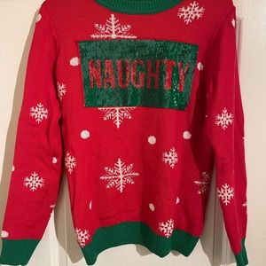 Flip sequence Naughty/Nice flip sequence Christmas sweater